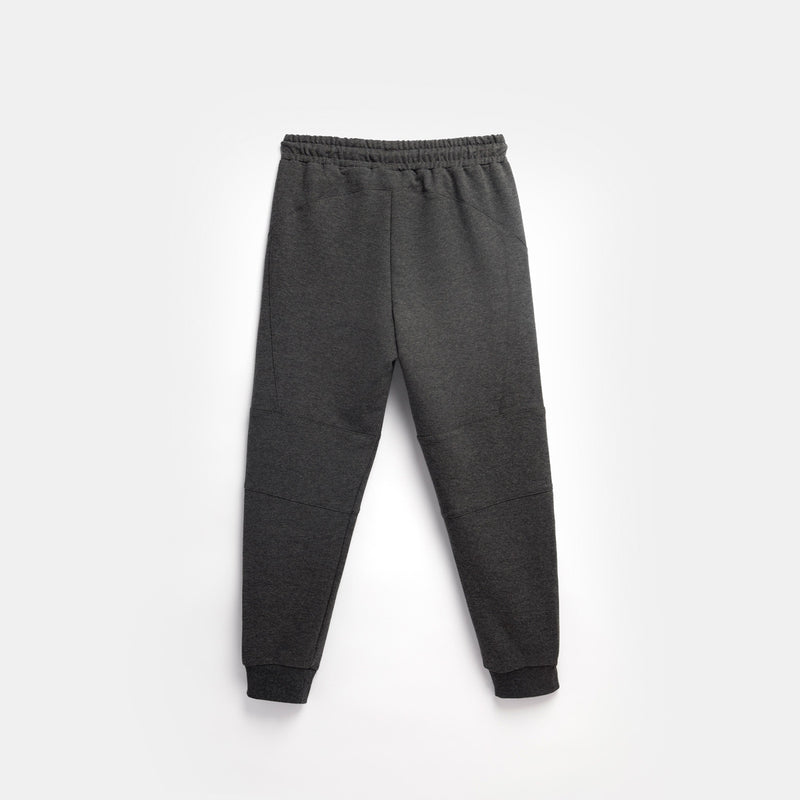a back view for jogger pants  with background light grey
