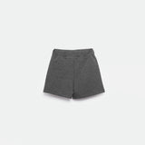 a back view for short marl dark grey 