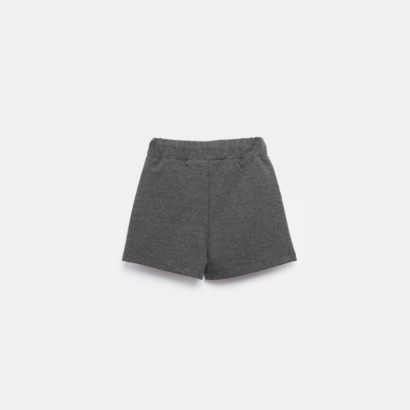 a back view for short marl dark grey 