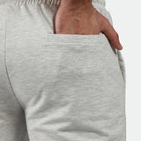 close up view for back view of  pocket  pants  marl light grey 