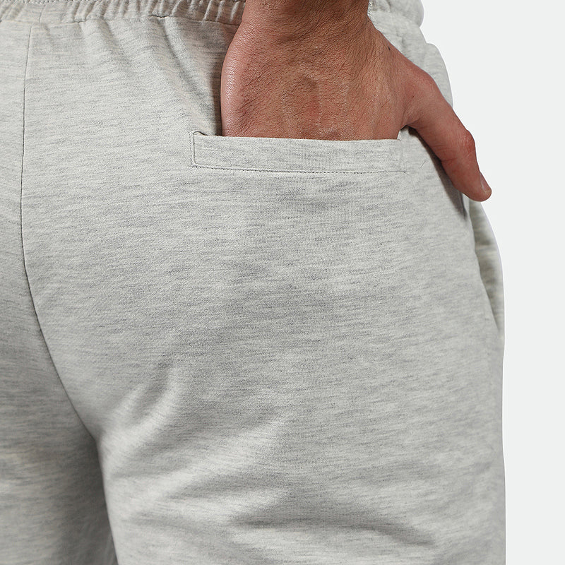 close up view for back view of  pocket  pants  marl light grey 