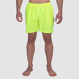 a fit man wearing  short neon yellow