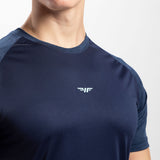 MEN-GO BEYOND HALF-CAMO-T-SHIRT (NAVY-BLUE)