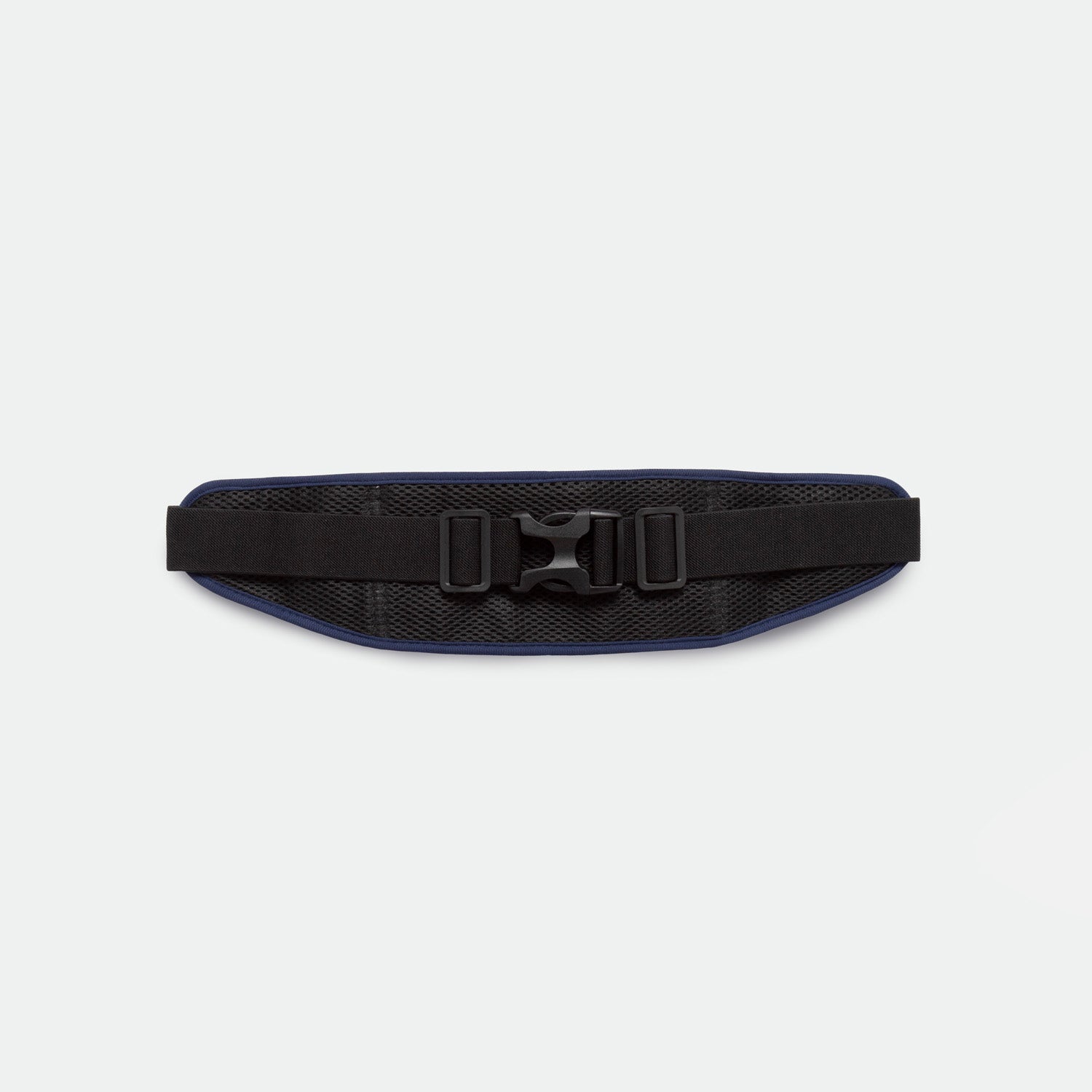 A navy blue utility belt with an adjustable buckle and two side straps, displayed on a plain white background.