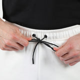 close up view for  height waisted of short with lace 