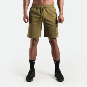 MEN-GO BEYOND-PIN-CARGO-SHORT (OLIVE DRAP)