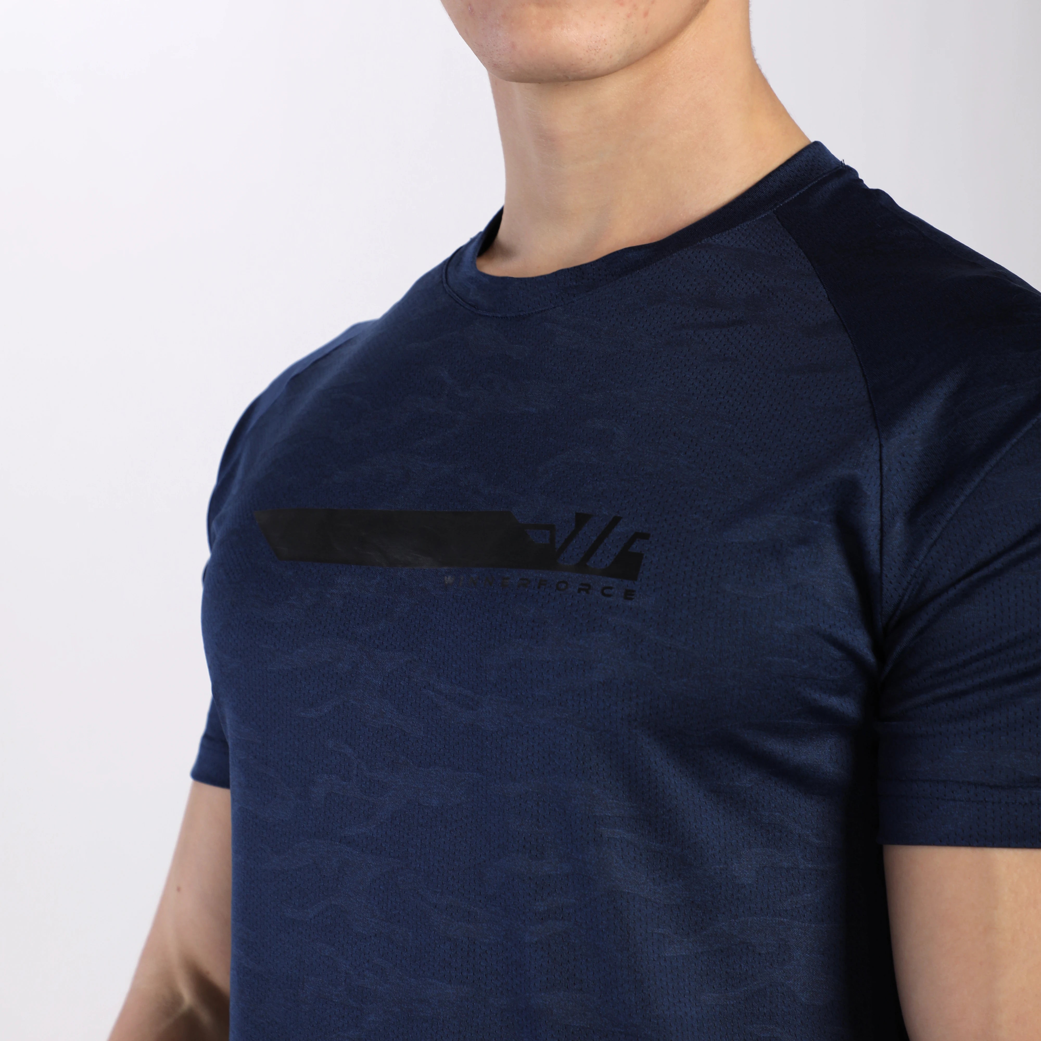 MEN-GO BEYOND-CAMO-T-SHIRT (NAVY-BLUE)