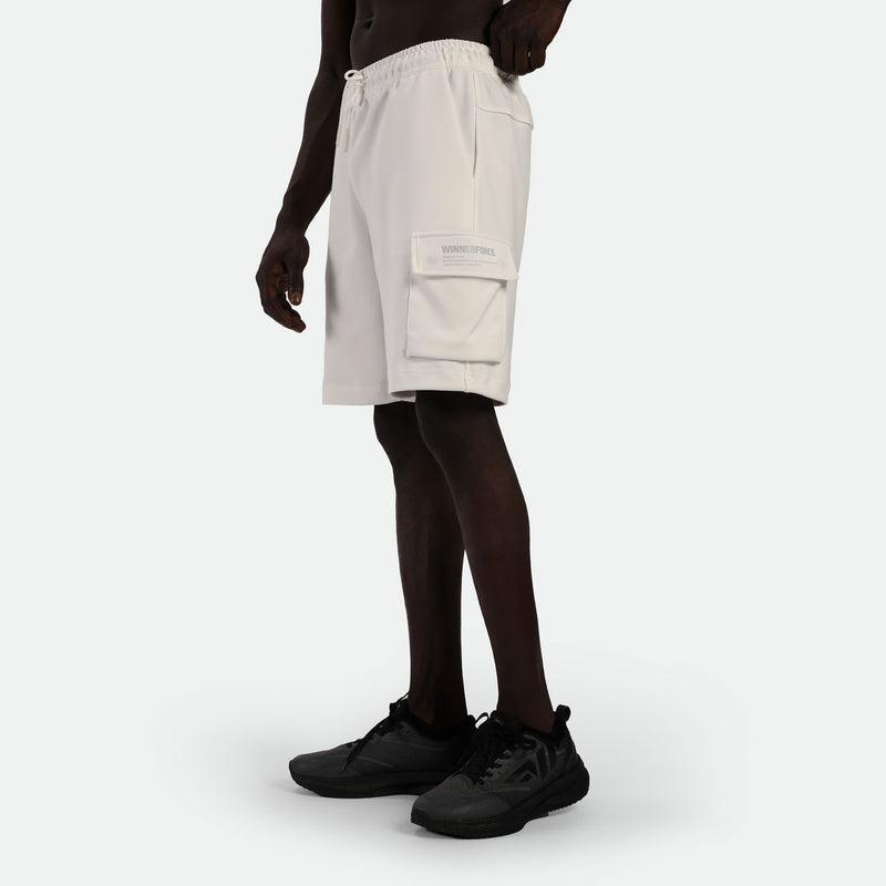 MEN-GO BEYOND-PIN-CARGO-SHORT (OFF-WHITE)