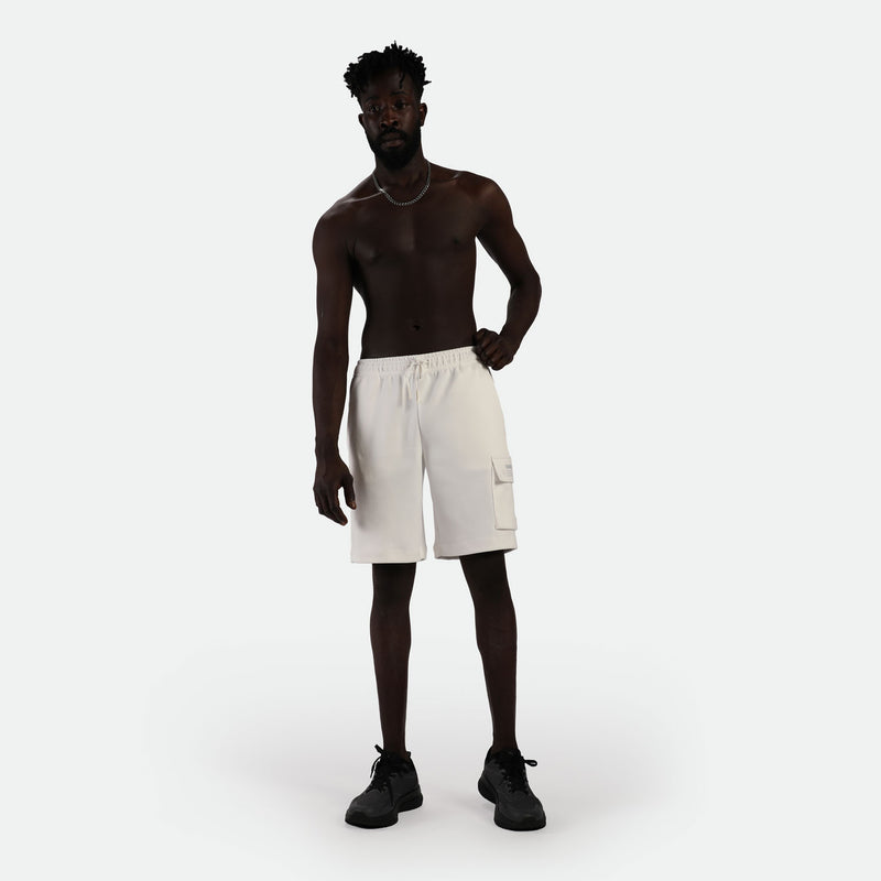 MEN-GO BEYOND-PIN-CARGO-SHORT (OFF-WHITE)