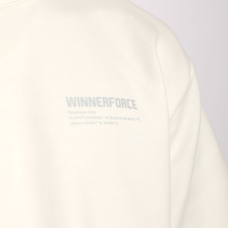 close up view for t-shirt white with logo 
