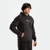 close up view for man stand at right and wearing matching set pirate black with pants 