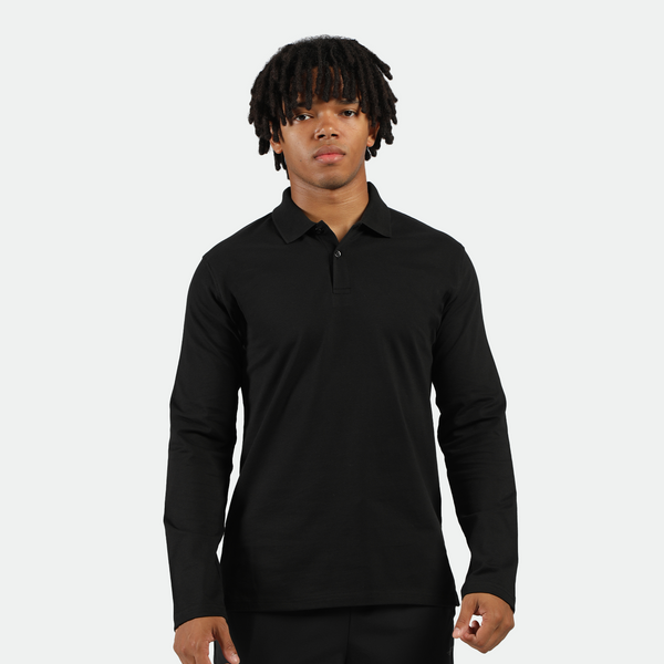 MEN-ADRIAN-POLO-LONG SLEEVE(BLACK)