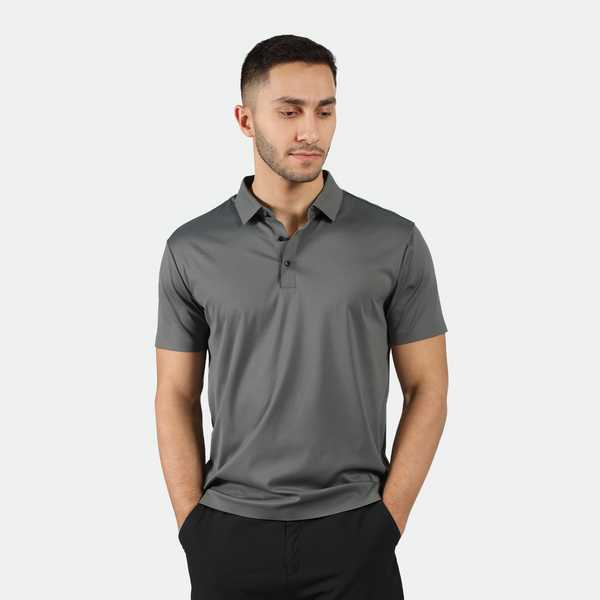 MEN-GO BEYOND-POLO-T-SHIRT (SILHOUETTE GREY)