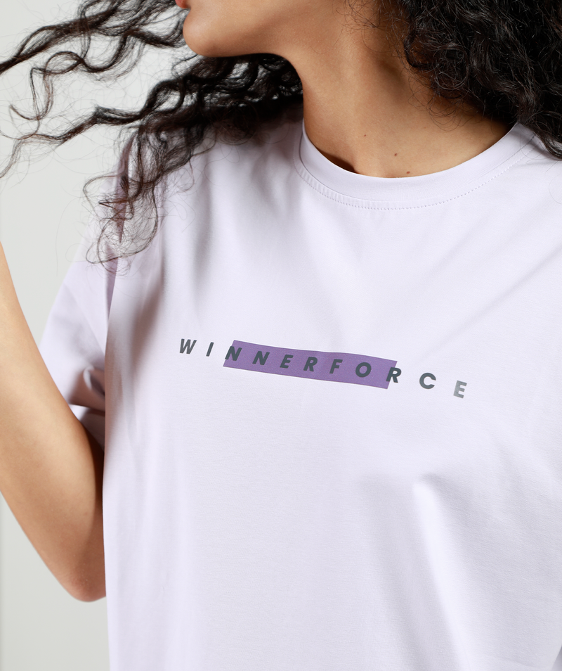 WOMEN FORCE OVERSIZE T-SHIRT (LAVENDER-BLUE)
