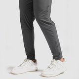 close up view for man wearing pants quite shade grey 