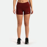 WOMEN-GO-BEYOND-TIGHT-SHORT (POMEGRANATE-RED-BROWN)