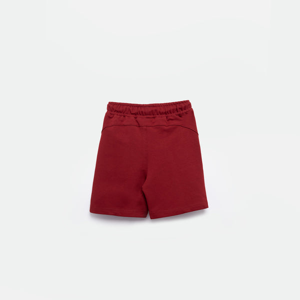 a back view for  short red 