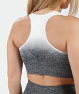WOMEN REGINA SEAMLESS SET(CHARCOAL-WHITE)