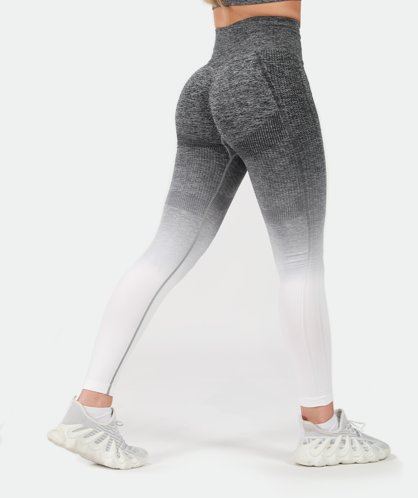 WOMEN REGINA SEAMLESS SET(CHARCOAL-WHITE)