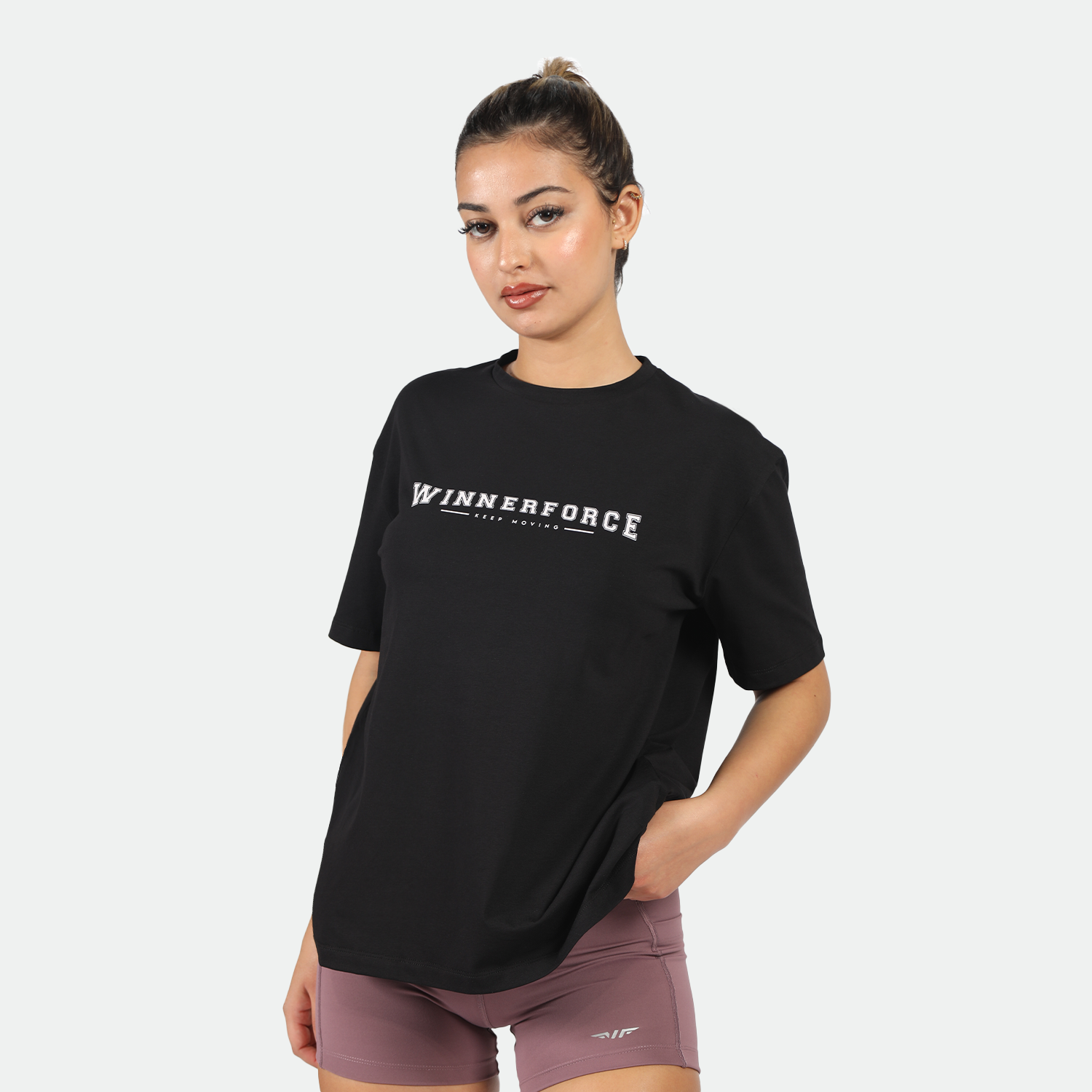 WOMEN-GO BEYOND-RELAXED T-SHIRT (BLACK)