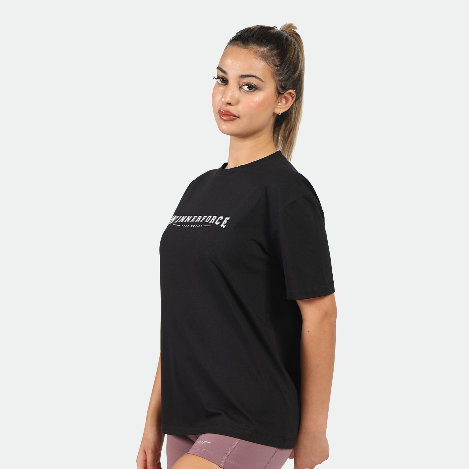 WOMEN-GO BEYOND-RELAXED T-SHIRT (BLACK)