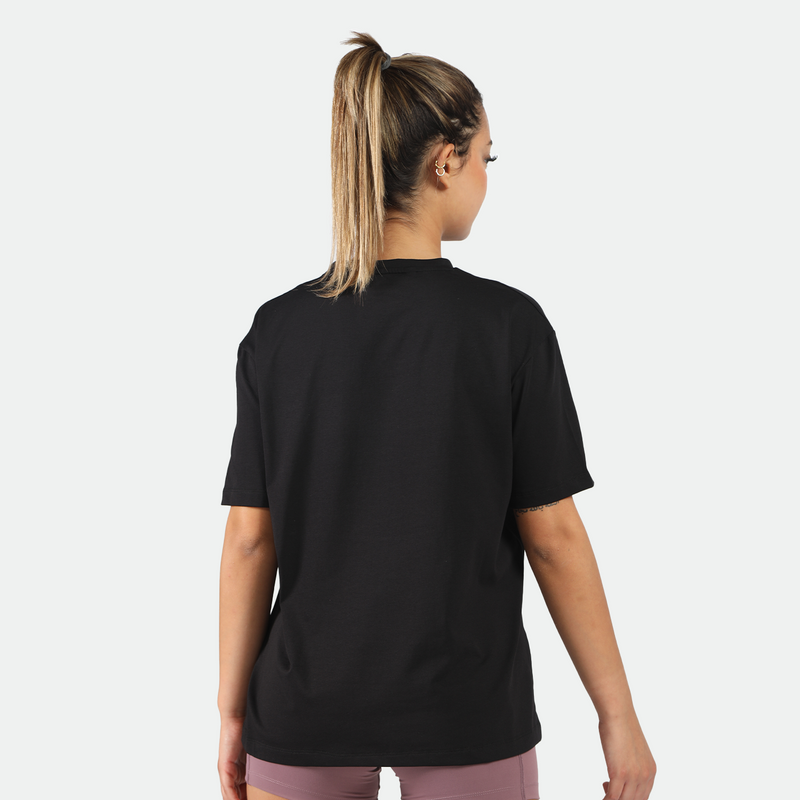 WOMEN-GO BEYOND-RELAXED T-SHIRT (BLACK)