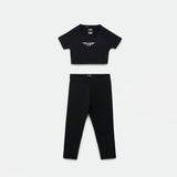 GIRL-ESSENTIAL-CROP TOP & LEGGING-SET (VULCAN-BLACK)