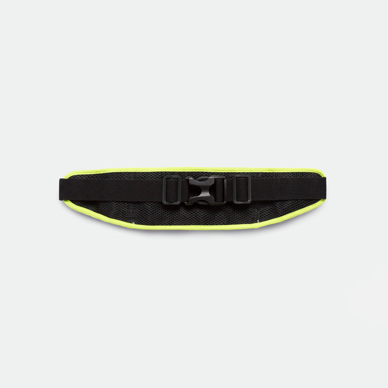 A SAFETY-YELLOW utility belt with an adjustable buckle and two side straps, displayed on a plain white background.