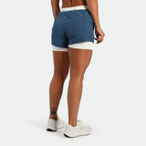 WOMEN-SUMMER-ESCAPE-INNER-POCKET-SHORT (ENSIGN BLUE-WHITE)