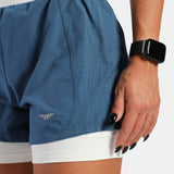 WOMEN-SUMMER-ESCAPE-INNER-POCKET-SHORT (ENSIGN BLUE-WHITE)