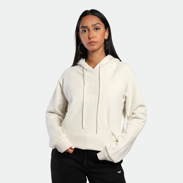 WOMEN-ESSENTIAL-COZY UP-HOODIE (LIGHT-BEIGE)