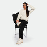WOMEN-ESSENTIAL-COZY UP-HOODIE (LIGHT-BEIGE)