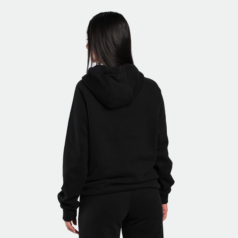 WOMEN-ESSENTIAL-COZY UP-HOODIE (BLACK)
