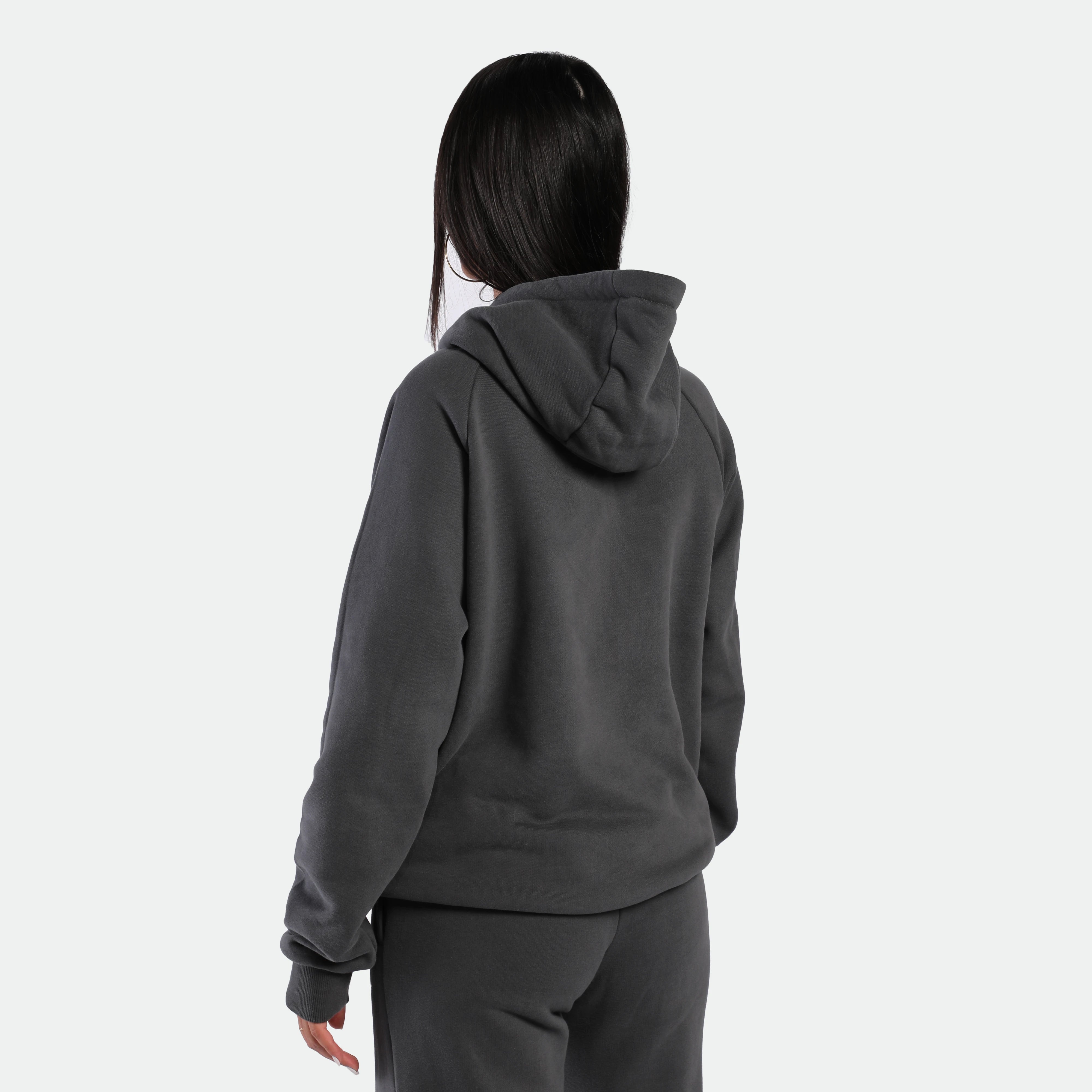 WOMEN-ESSENTIAL-COZY UP-HOODIE (IRON GREY)