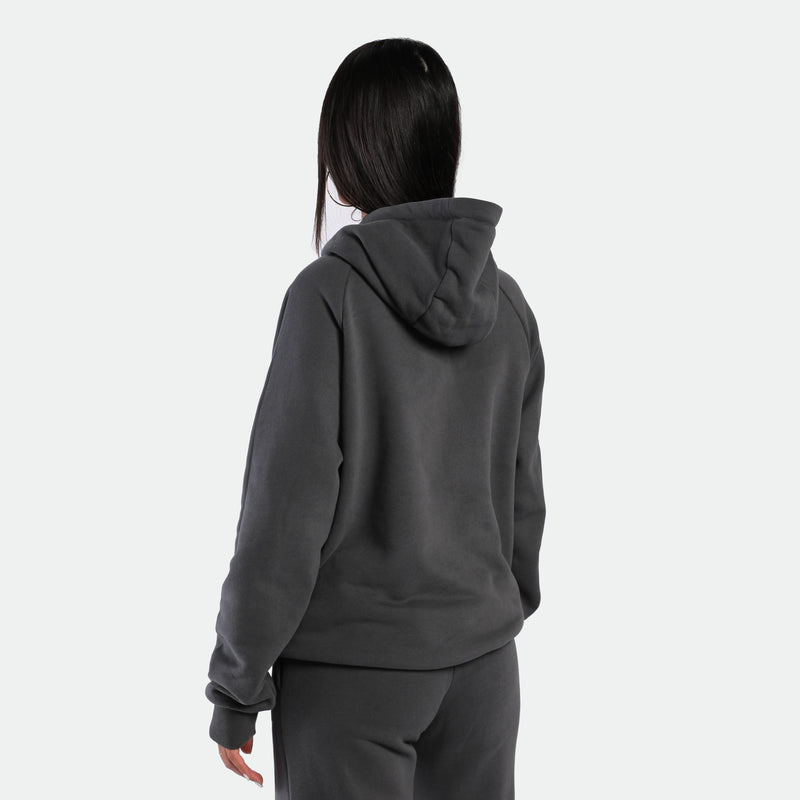 WOMEN-ESSENTIAL-COZY UP-HOODIE (IRON GREY)