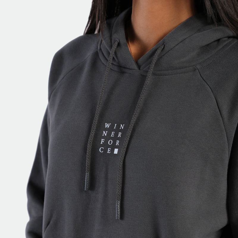 WOMEN-ESSENTIAL-COZY UP-HOODIE (IRON GREY)