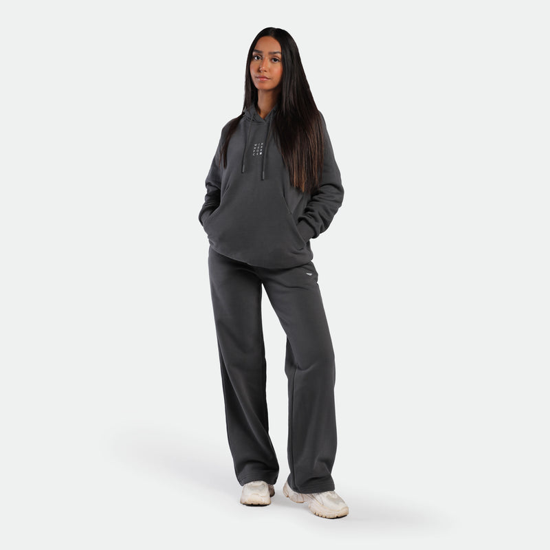WOMEN-ESSENTIAL-COZY UP-HOODIE (IRON GREY)