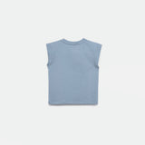 a back view for t-shirt angle blue 