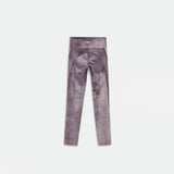 a back view for legging with logo 
 wave plum purple 