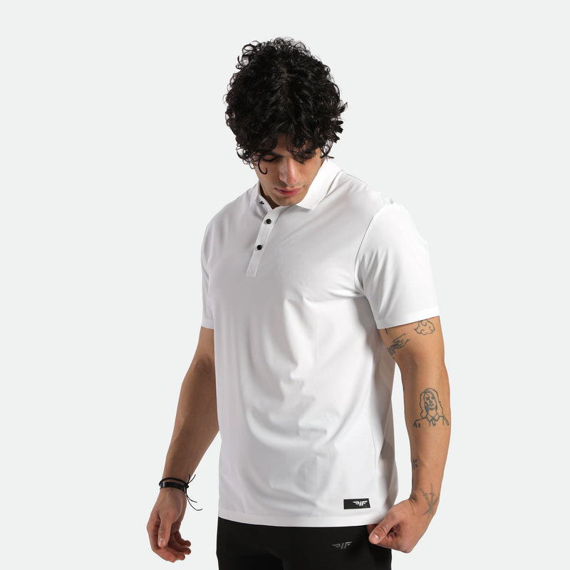 MEN-GO BEYOND-POLO-T-SHIRT (OFF WHITE)