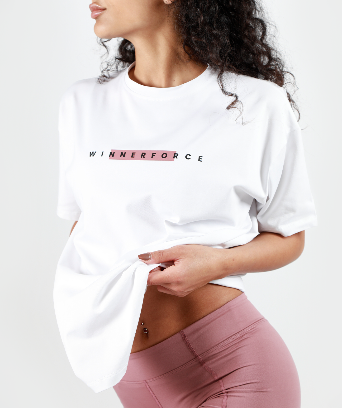 WOMEN FORCE OVERSIZE T-SHIRT (WHITE)