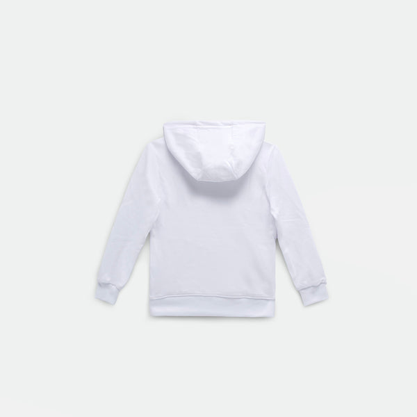 a back view for hoodie white 