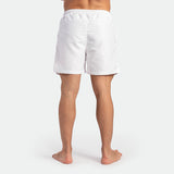 a back view for fit man wearing short white 