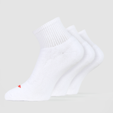 3 socks white with logo red and white 