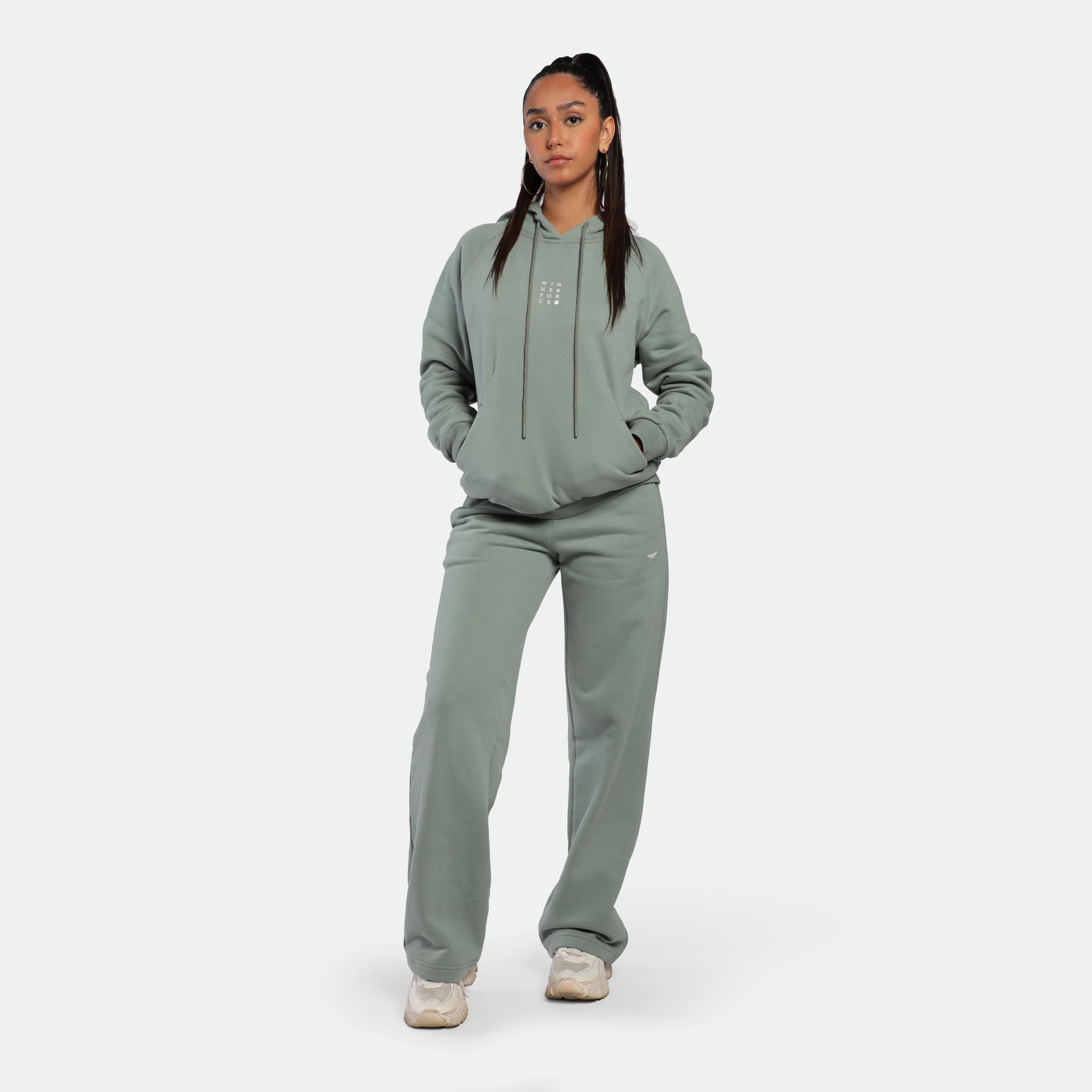 WOMEN-ESSENTIAL-COZY UP-PANTS (CHINOIS-GREEN)