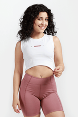 WOMEN-ESSENTIAL-CROPPED TANK TOP (WHITE)