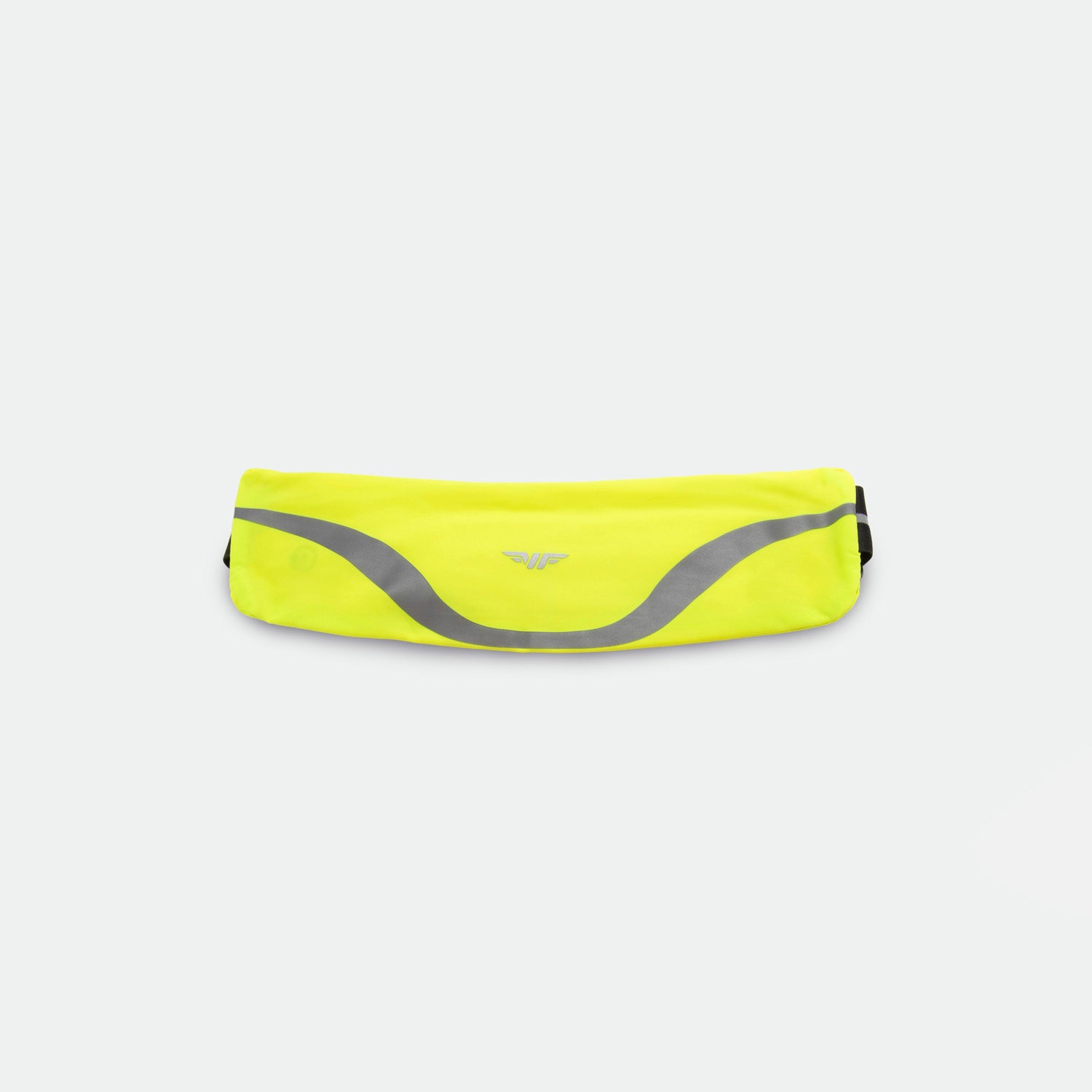 Bright yellow bag with a grey curved stripe and a subtle logo in the center. The design is sleek and modern, evoking a sporty, high-visibility style.