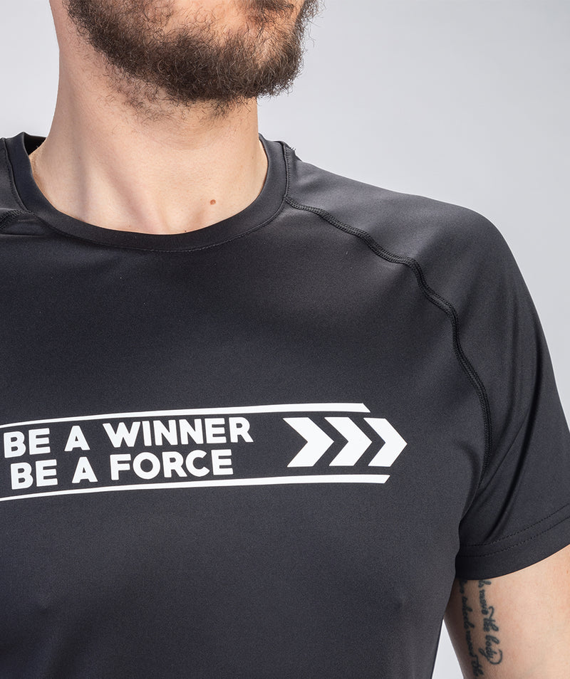Winnerforce logo print on chest, cheap crewneck arrow tshirt with best design