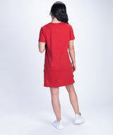 WOMEN NIGHTY T-SHIRT (MIDNIGHT-BORDEAUX)
