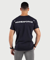 dark navy catchy shirts, a new lifestyle, paired with off-white pants